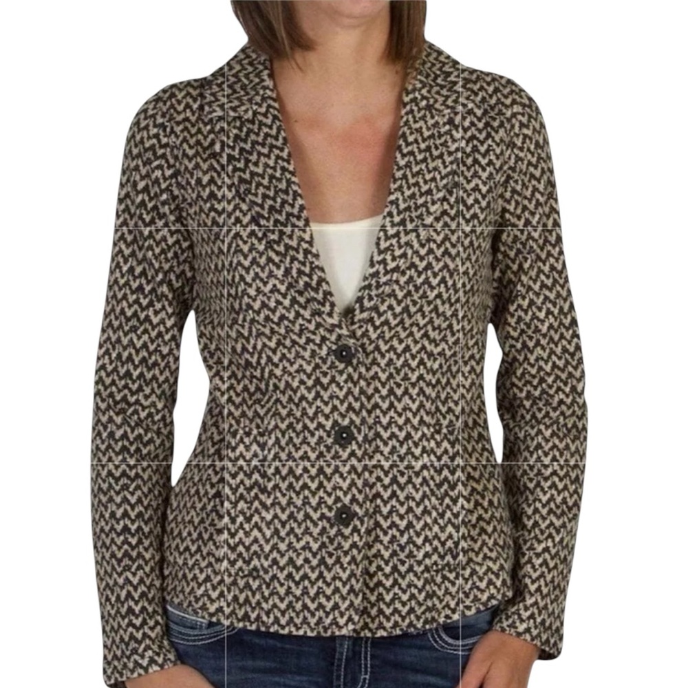 Hurley Women’s Winchester Chevron Print Hooded Blazer (F-1)